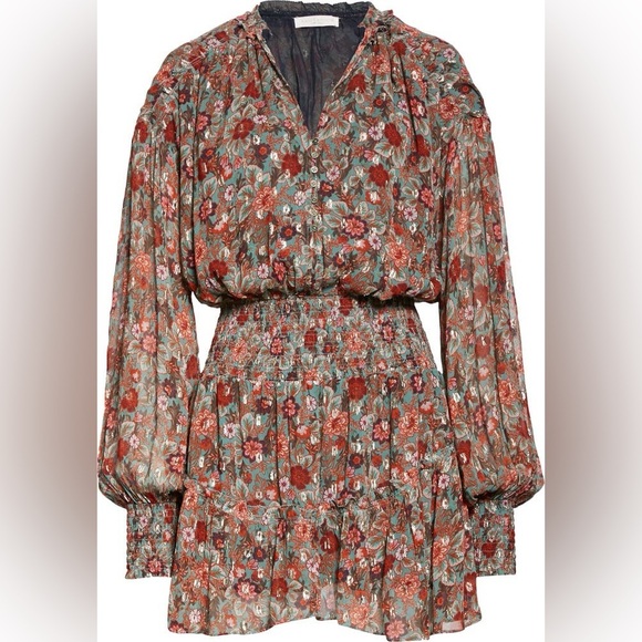 RAMY BROOK Blake Print Long Sleeve Minidress (D8) - Picture 8 of 13